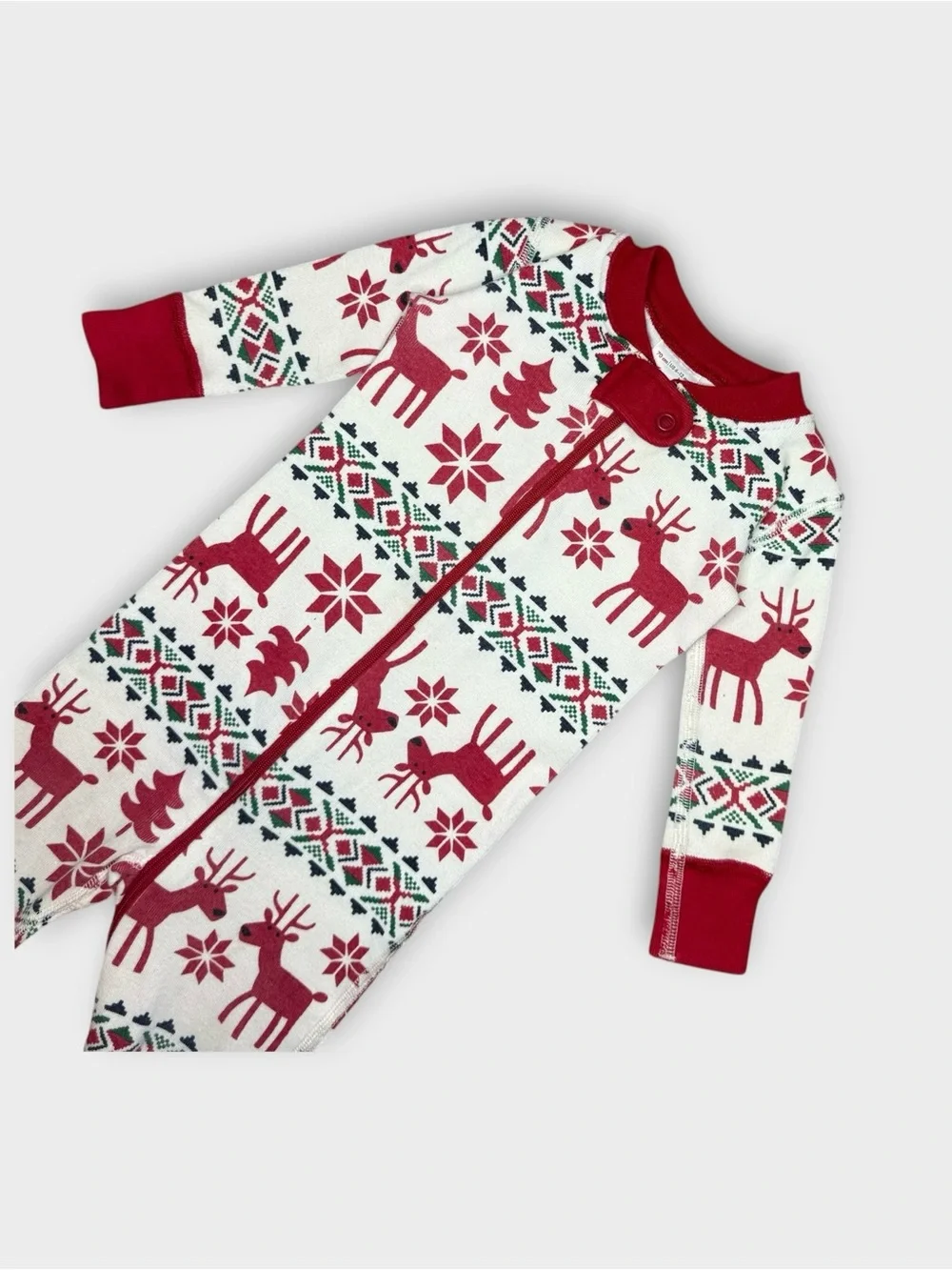 Hanna Andersson Dear Deer Fair Isle Holiday Organic Sleeper